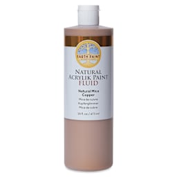 Natural Earth Paint Natural Fluid Acrylik Paint - Copper Mica, 473 ml - front of bottle