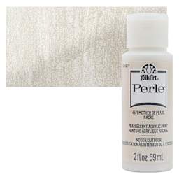 FolkArt Perle Acrylic Paint - Mother of Pearl, 2 oz bottle and swatch