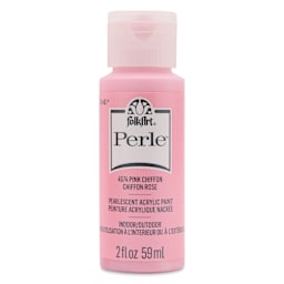 FolkArt Perle Acrylic Paint - Pink Chiffon, 2 oz bottle