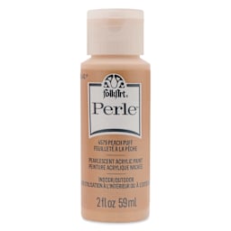 FolkArt Perle Acrylic Paint - Peach Puff, 2 oz bottle