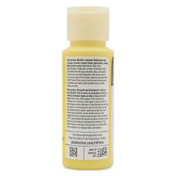 FolkArt Perle Acrylic Paint - Lemon Meringue, 2 oz back of bottle