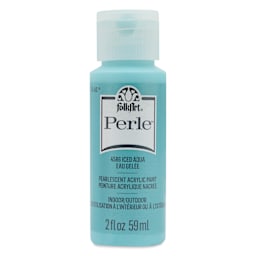 FolkArt Perle Acrylic Paint - Iced Aqua, 2 oz bottle