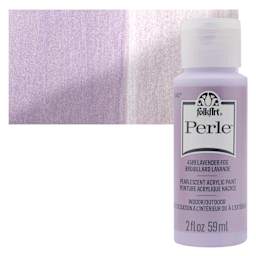 FolkArt Perle Acrylic Paint - Lavender Fog, 2 oz bottle and swatch