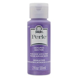 FolkArt Perle Acrylic Paint - Plum Kiss, 2 oz bottle