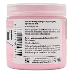 FolkArt Super Thick Acrylic Paint - Soft Pink, 4 oz jar, back of jar
