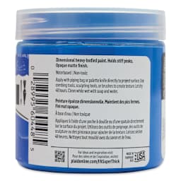 FolkArt Super Thick Acrylic Paint - Deep Blue, 4 oz jar, back of jar