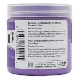 FolkArt Super Thick Acrylic Paint - Purple, 4 oz jar, back of jar