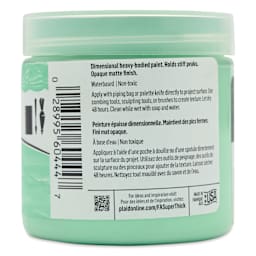 FolkArt Super Thick Acrylic Paint - Soft Mint, 4 oz jar, back of jar