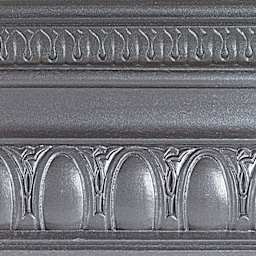 Modern Masters Metallic Paint - Steel Gray painted on a piece of trim