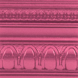 Modern Masters Metallic Paint - Pink Topaz painted on a piece of trim
