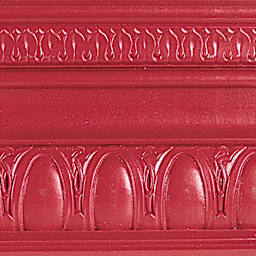 Modern Masters Metallic Paint - Sashay Red painted on a piece of trim