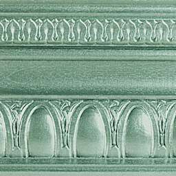 Modern Masters Metallic Paint - Teal painted on a piece of trim