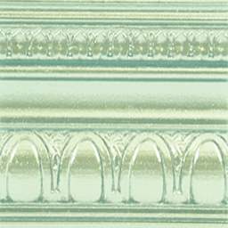 Modern Masters Metallic Paint - Cool Mint painted on a piece of trim