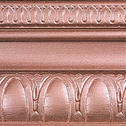 Modern Masters Metallic Paint - Copper Penny painted on a piece of trim