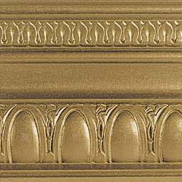 Modern Masters Metallic Paint - Brass applied to a piece of trim