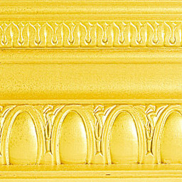 Modern Masters Metallic Paint - Iridescent Gold painted on a piece of trim