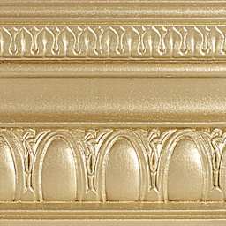 Modern Masters Metallic Paint - Pale Gold painted on a piece of trim