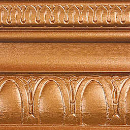 Modern Masters Metallic Paint - Tequila Gold painted on a piece of trim
