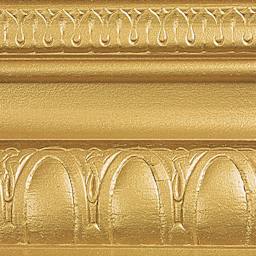 Modern Masters Metallic Paint - Olympic Gold painted on a piece of trim