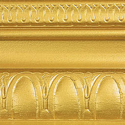 Modern Masters Metallic Paint - Rich Gold painted on a piece of trim
