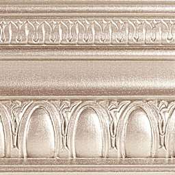 Modern Masters Metallic Paint - Warm Silver painted on a piece of trim