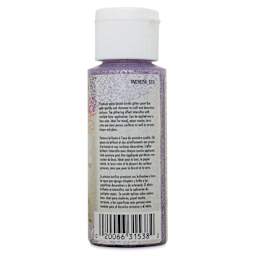 Testors Craft Acrylic Paint - Lavender Mist, back of a 2 oz Bottle