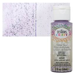 Testors Craft Acrylic Paint - Lavender Mist, 2 oz Bottle and swatch