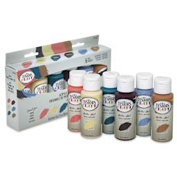 Testors Craft Acrylic Paint - Set of 6, Décor Colors, 2 oz Bottles and package