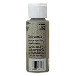 Testors Craft Acrylic Paint - Hazey, back of a 2 oz Bottle