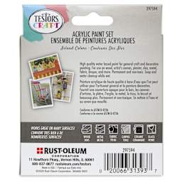 Testors Craft Acrylic Paint - Set of 3, Island Colors back of package