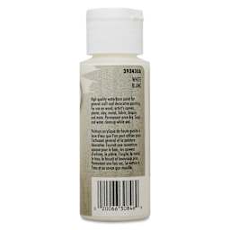 Testors Craft Acrylic Paint - White, back of a 2 oz Bottle