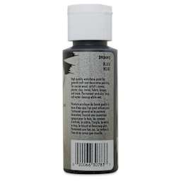Testors Craft Acrylic Paint - Metallic Black, 2 oz back of bottle