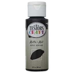 Testors Craft Acrylic Paint - Black, 2 oz Bottle