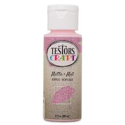 Testors Craft Acrylic Paint - Petal Pink, 2 oz Bottle
