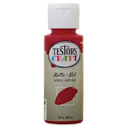 Testors Craft Acrylic Paint - Ruby, 2 oz Bottle
