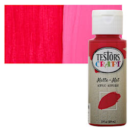 Testors Craft Acrylic Paint - Stop Sign, 2 oz Bottle and swatch