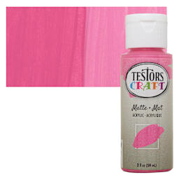 Testors Craft Acrylic Paint - Passion Fruit, 2 oz Bottle and swatch