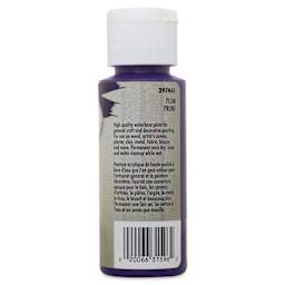 Testors Craft Acrylic Paint - Plum, back of a 2 oz Bottle