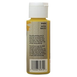 Testors Craft Acrylic Paint - Daffodil, back of a 2 oz Bottle