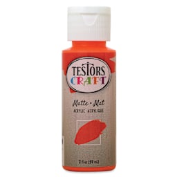 Testors Craft Acrylic Paint - Orange, 2 oz Bottle