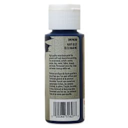 Testors Craft Acrylic Paint - Navy Blue, back of a 2 oz Bottle