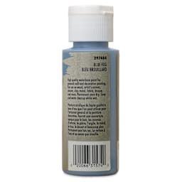 Testors Craft Acrylic Paint - Blue Fog, 2 oz back of bottle
