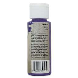 Testors Craft Acrylic Paint - Purple, back of a 2 oz Bottle
