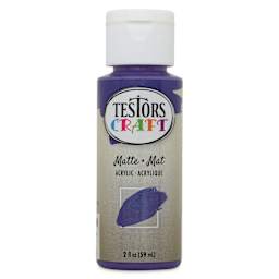Testors Craft Acrylic Paint - Purple, 2 oz Bottle
