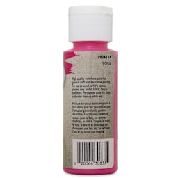 Testors Craft Acrylic Paint - Fuchsia, back of a 2 oz Bottle