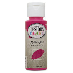 Testors Craft Acrylic Paint - Fuchsia, 2 oz Bottle