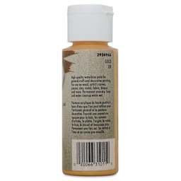 Testors Craft Acrylic Paint - Gold, back of a 2 oz Bottle