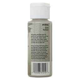 Testors Craft Acrylic Paint - Silver, back of a 2 oz Bottle