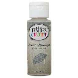 Testors Craft Acrylic Paint - Silver, 2 oz Bottle