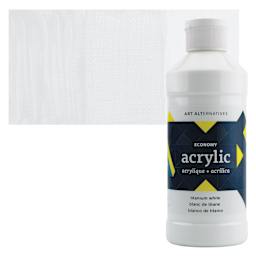 Art Alternatives Economy Acrylic - White, 475 ml bottle and swatch